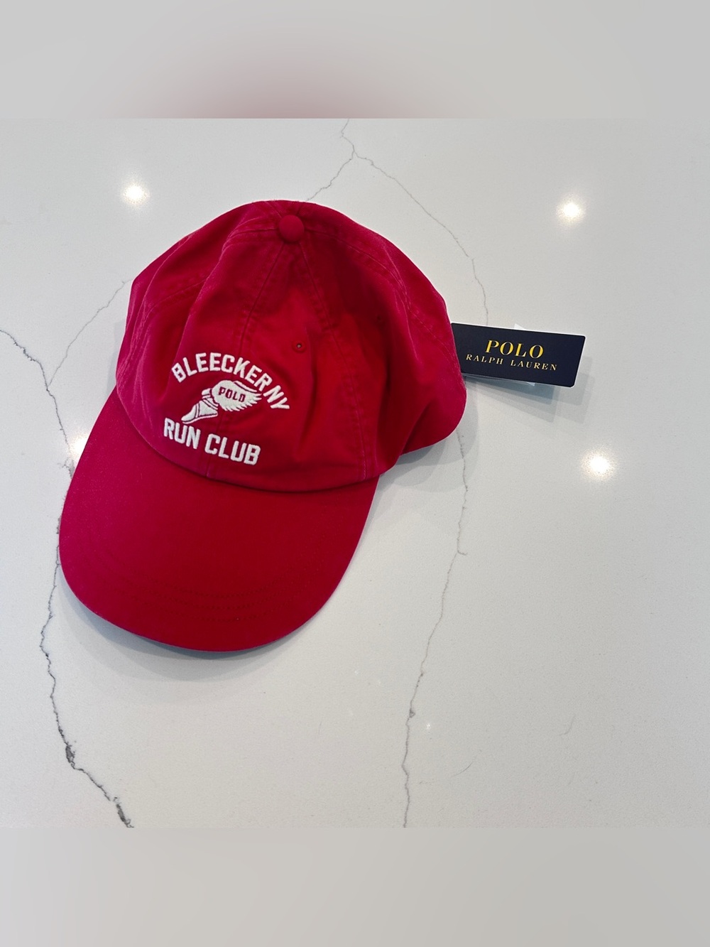Polo Ralph Lauren Bleecker NY Run Club Adjustable Hat Red NWT
